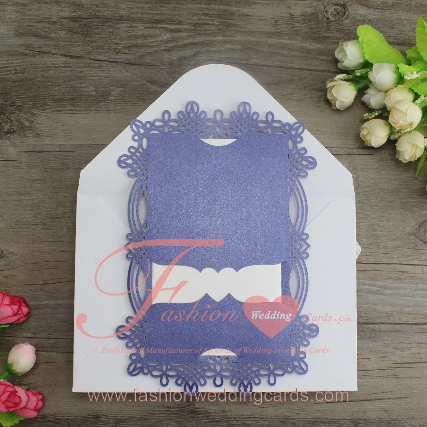 DIY Laser Cut Wedding Invitation With Ribbon